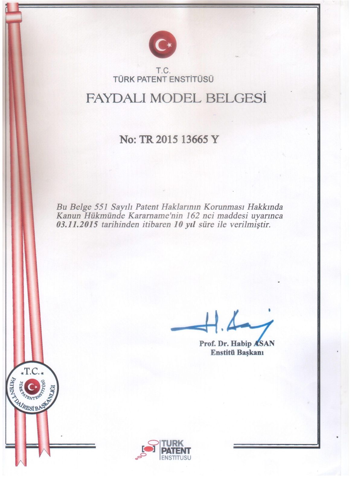 Patent Belgesi belgesinin taraması